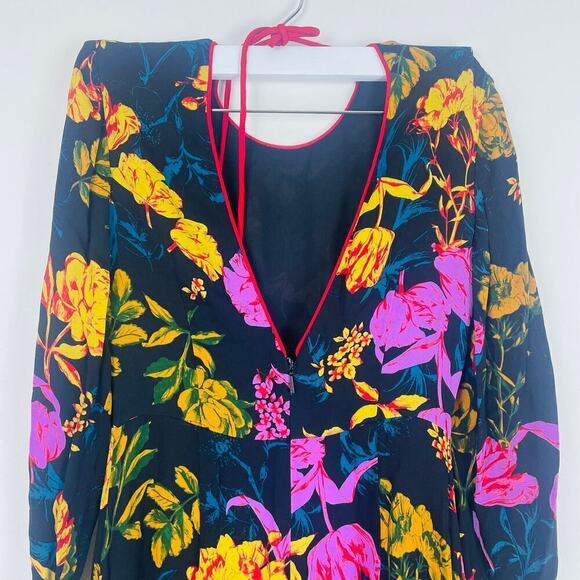Whistles Multicolour Digital Bloom flower Bella Dress size US 4 - Picture 5 of 8